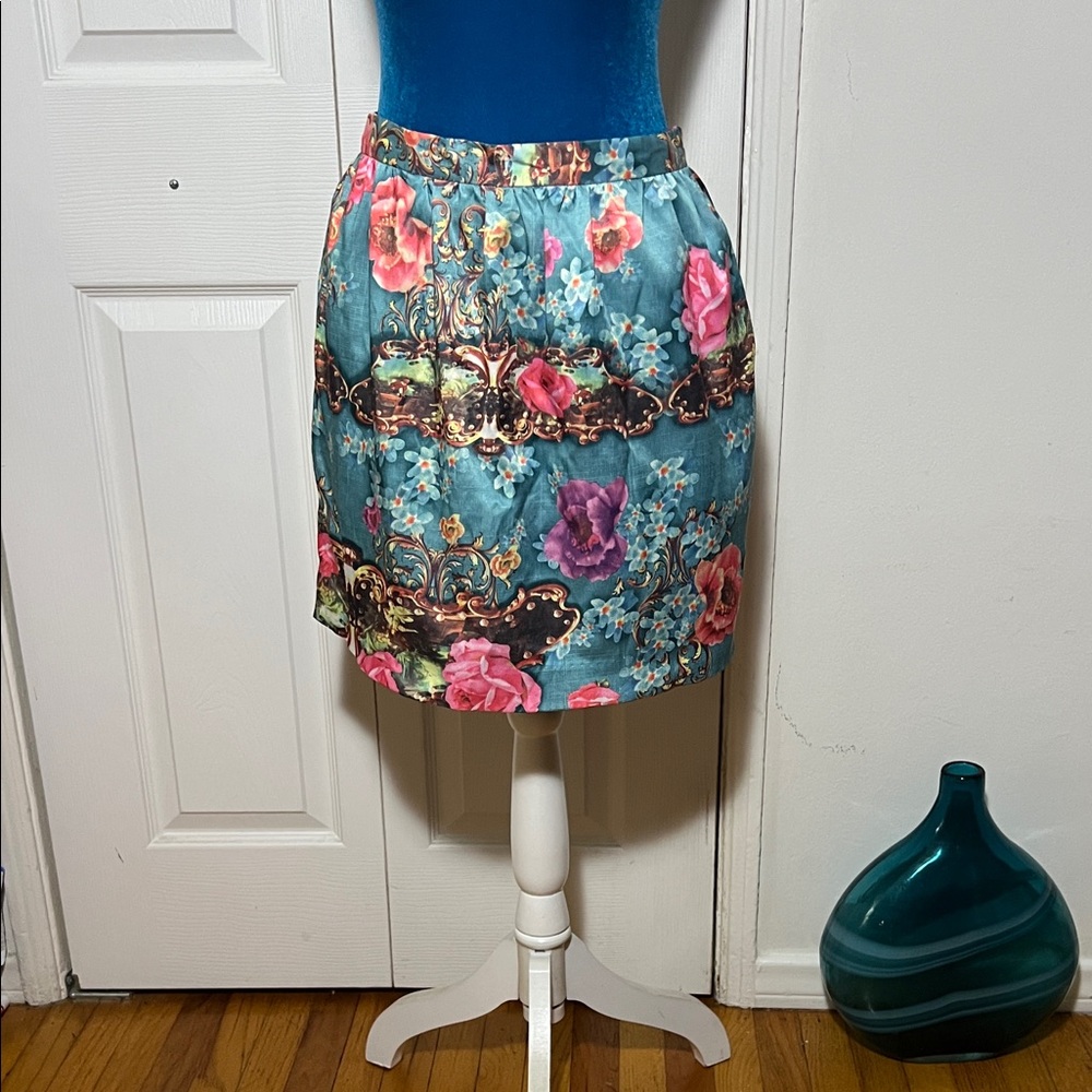 PatBo Floral Skirt With Pockets 36 Small